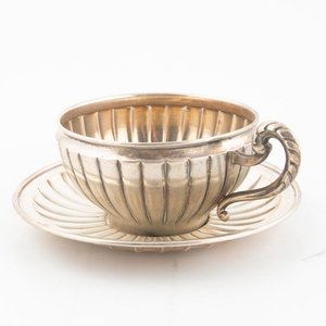 Juego de 12 Tazas y 12 Platos de Té de Plata - 2700gr - imagen 2
