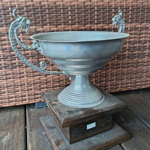 Trofeo Metálico con Asas de Dragón y Dos Medallas con Cintas - imagen 3