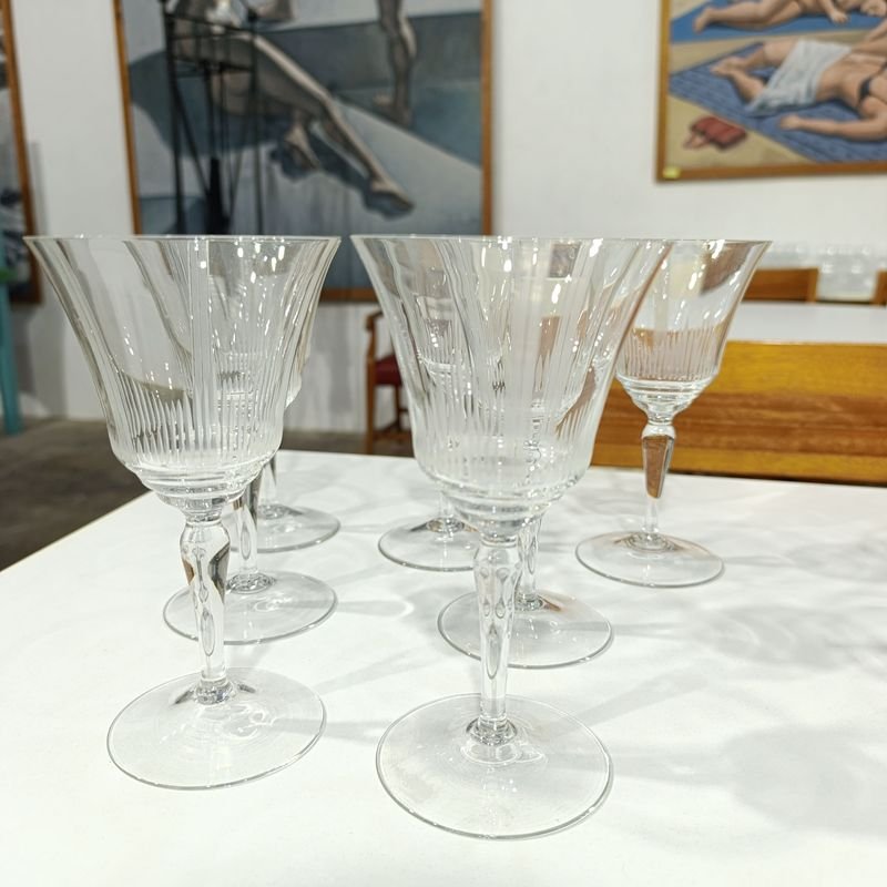 Copas de Cristal Tallado Estilo Cáliz Acampanado