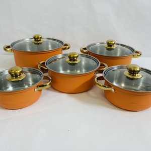 Juego de Ollas de Acero Inoxidable Soup Pot 10 Piezas - imagen 3