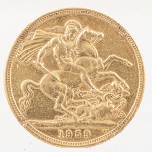 Lote siguiente: Moneda de Oro Británica de 1959 - 7.9g