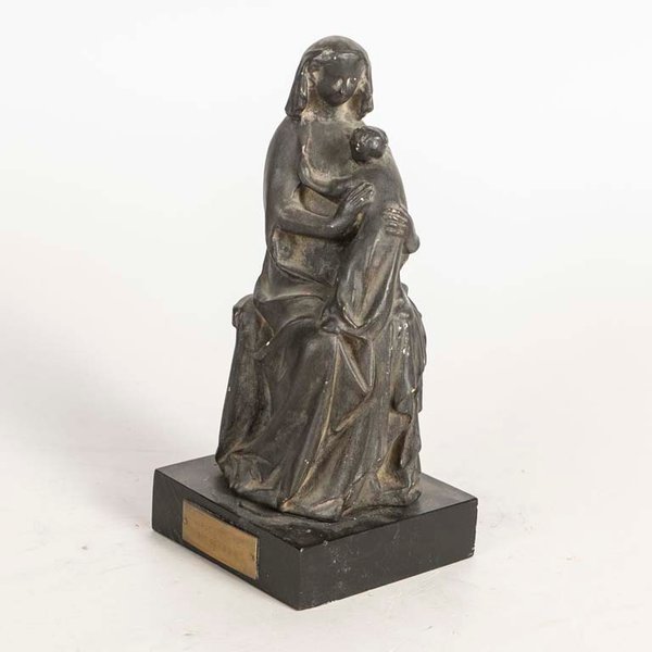 Escultura Virgen y Niño Estilo Gótico Siglo XII