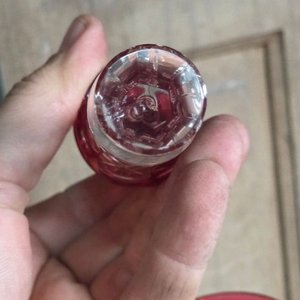 Botella de Cristal Tallado Rubí Baccarat con Tapón Original - imagen 5