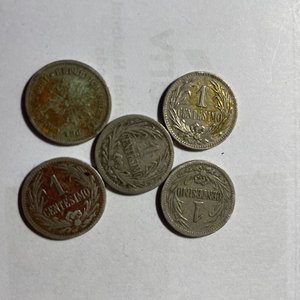 Lote de 5 Monedas Antiguas de 1 Centésimo (1901, 1909, 1936) - imagen 2