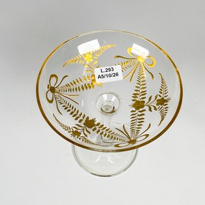 Bombonera de cristal y oro, altura 12 cm - imagen 3