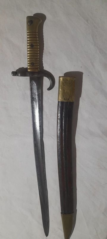 Armas antiguas de colección: Bayoneta Yatagan modelo 1866 y Fusil Chassepot 1866 y Máuser 1871 - imagen 5