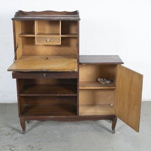 Mueble Secretaire Francés Antiguo con Puertas y Cajón - imagen 2