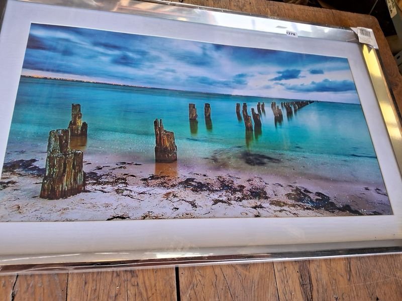 Lote anterior: Cuadro decorativo paisaje marino enmarcado