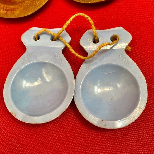 Antiguas Castañuelas de Madera y Metal - imagen 5