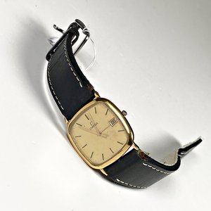 Reloj Omega Deville Caballero Malla Cuero Dorado - imagen 2