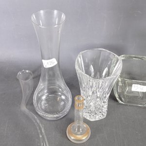 Lote de 5 piezas de vidrio: Florero, Suspiro, Vinagrera y más - imagen 3