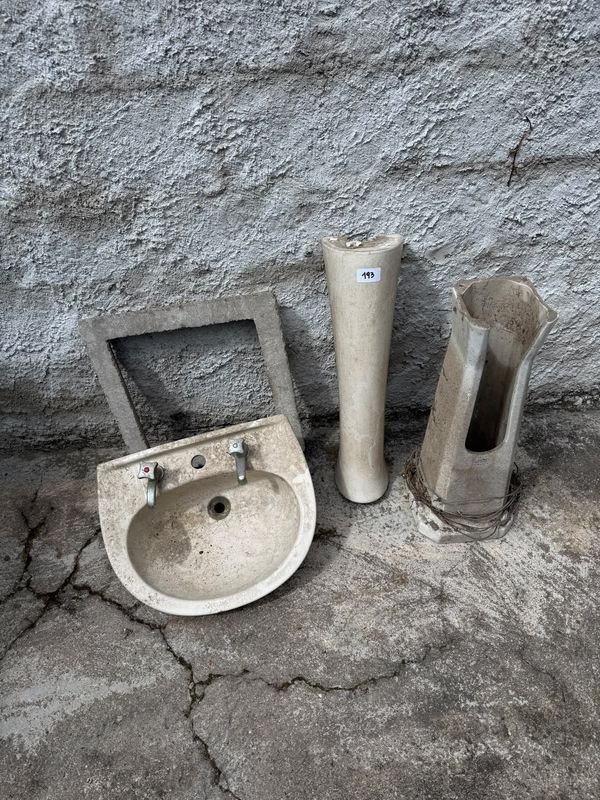 Lote de Bacha, Pies de Palangana y Tapa de Cámara para Baño