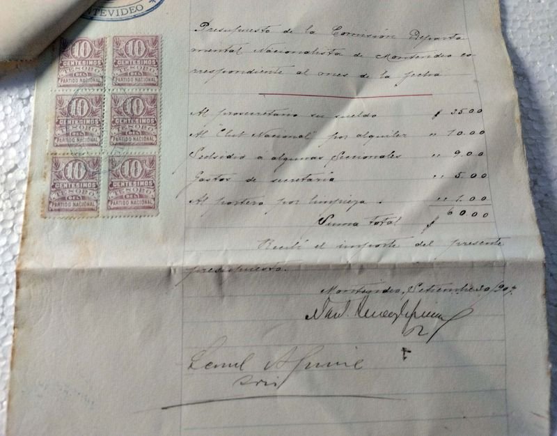 Recibo histórico del Partido Nacional de 1907 - imagen 4