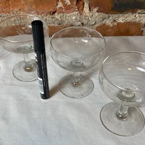 Juego de 6 Copas de Cristal Talladas al Ácido - imagen 5