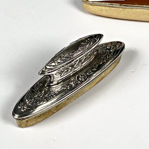 Tres Pulidores de Uñas (Polissoir) con Detalles en Plata y Baquelita - imagen 3