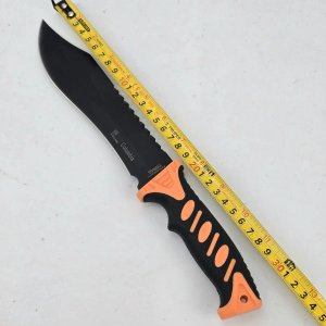 Cuchillo Táctico Negro y Naranja con Funda - imagen 5
