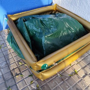 Probador/Ducha Portátil H2O Sun Shower Desplegable Verde y Amarillo - imagen 13