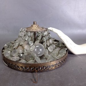 Plafón de Bronce y Cristales para Dos Luces - imagen 4