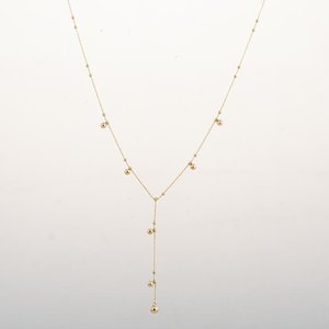 Lote siguiente: Cadena de Oro 18k con Bolitas Colgantes - 45 cm