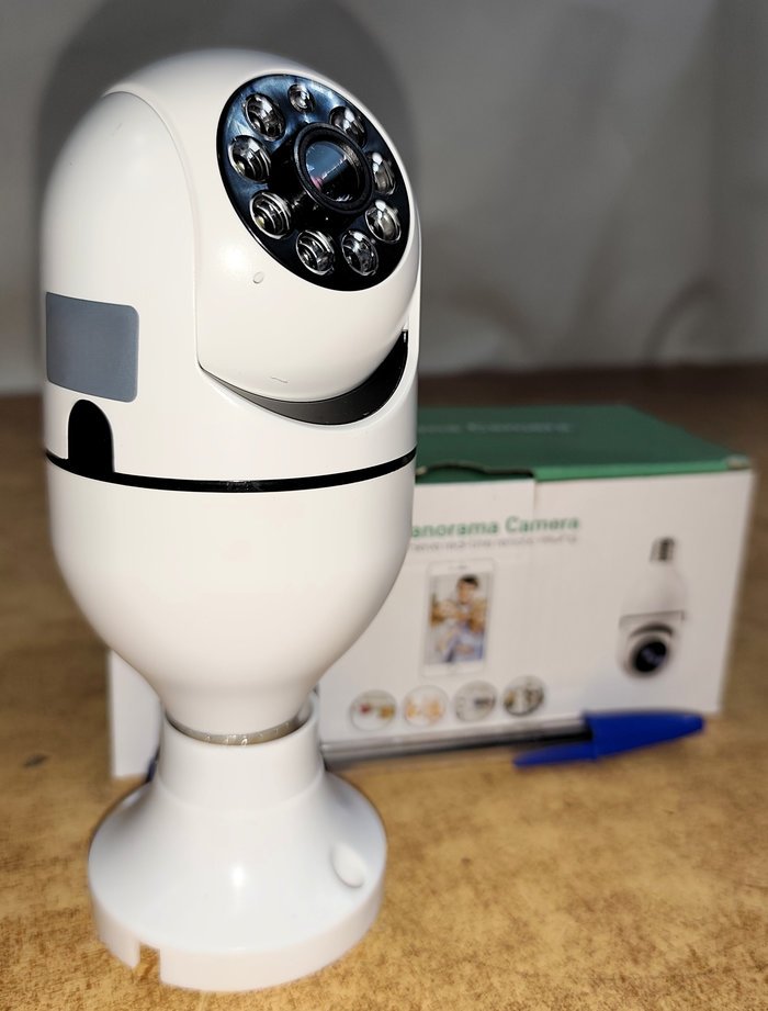 Cámara de seguridad wifi giratoria con doble audio y visión nocturna - imagen 3