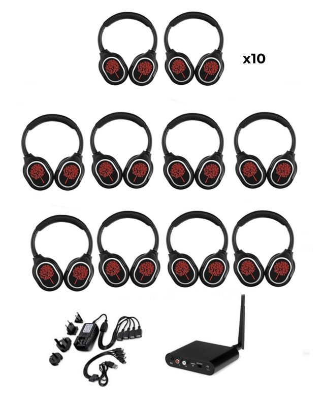 Kit de auriculares y receptor para fiesta - imagen 3