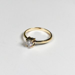Anillo de Oro 10K con Brillante Solitario - imagen 2