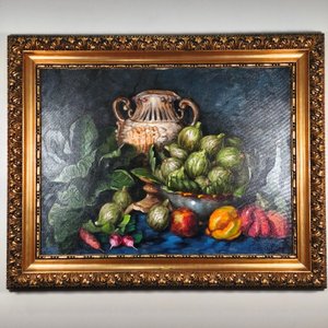 Lote siguiente: A. Volpe - Naturaleza Muerta con Alcachofas y Pimientos, Óleo sobre Lienzo