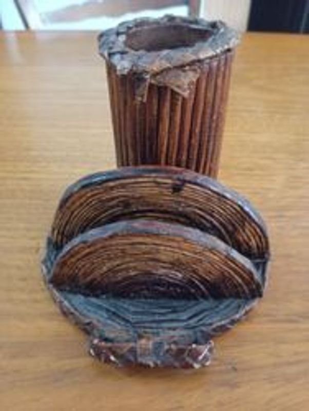 Hielera de madera y adorno porta servilletas - imagen 4