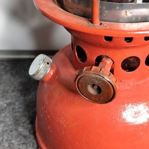 Farol Antiguo Grande Naranja con Vidrio - imagen 9