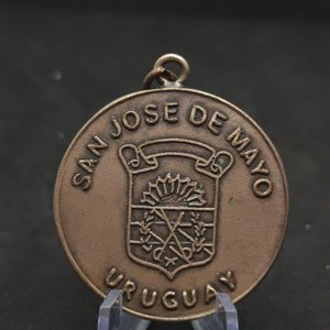 Medalla Asociación Rural de San José de Mayo 1988 Ing. Agr. Ricardo Methol Cobre Plateado - imagen 2