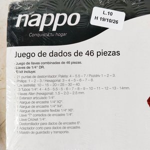 Kit de Dados y Cricket Nappo con Puntas Hexagonales y Torx - 46 Piezas - imagen 4
