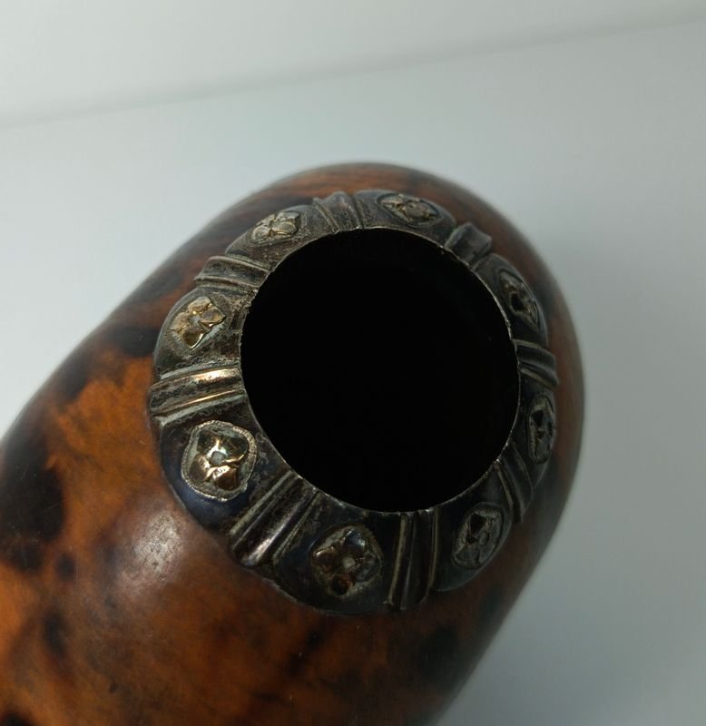 Mate Galleta de Calabaza con Virola de Plata y Oro - imagen 3