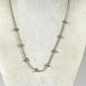Cadena Enchapada Estilo Serpiente con Dijes Pequeños - 40 cm - imagen 3