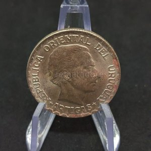Monedas Uruguayas: 50 Centésimos 1943 y 20 Centésimos 1893 - imagen 2