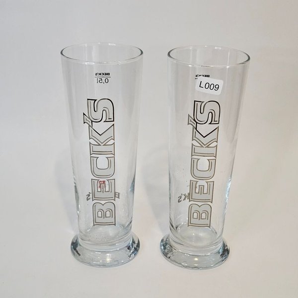 Dos vasos de vidrio Beck's - imagen 1