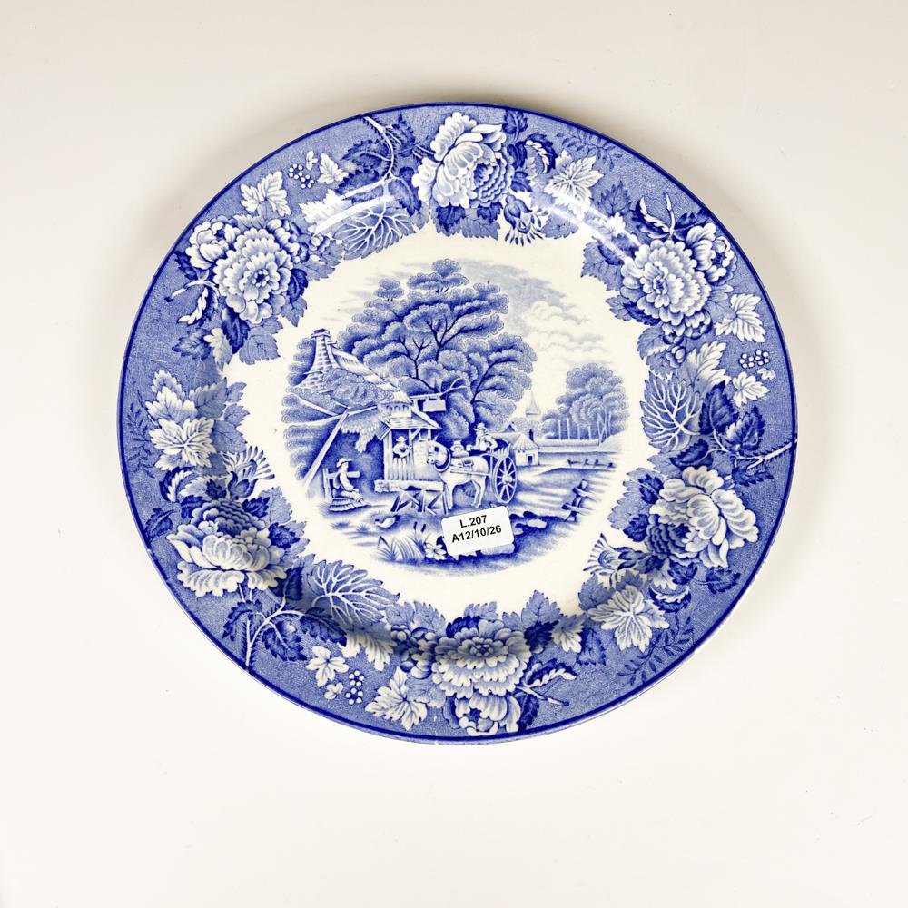Plato de Loza Inglesa Woods Ware "English Scenery" - Diámetro 25 cm