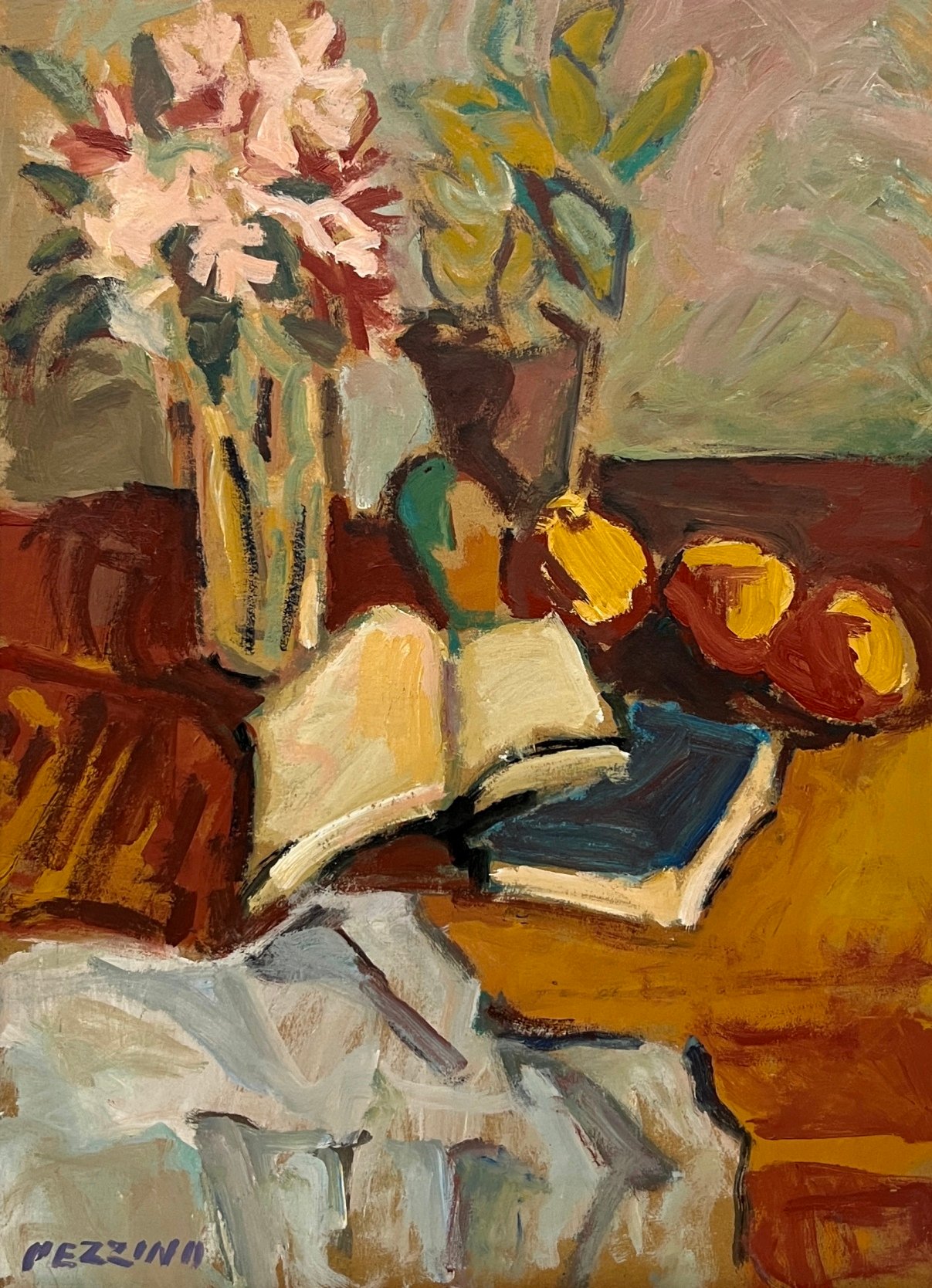 Naturaleza Muerta de Antonio Pezzino - Óleo sobre Fibra 68x49 cm