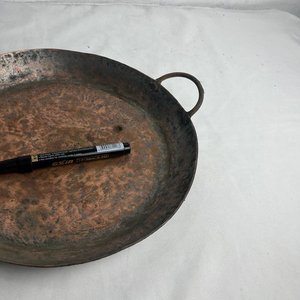Paellera Antigua de Cobre con Baño Desgastado - imagen 4