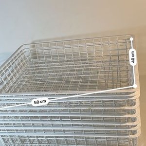Lote de 10 Cajones Organizadores de Malla Metálica Blancos - imagen 7