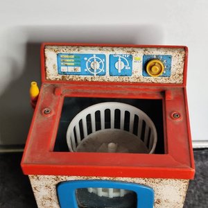 Juguete Antiguo Lavarropas a Cuerda de Hojalata "Washing Machine" - imagen 8