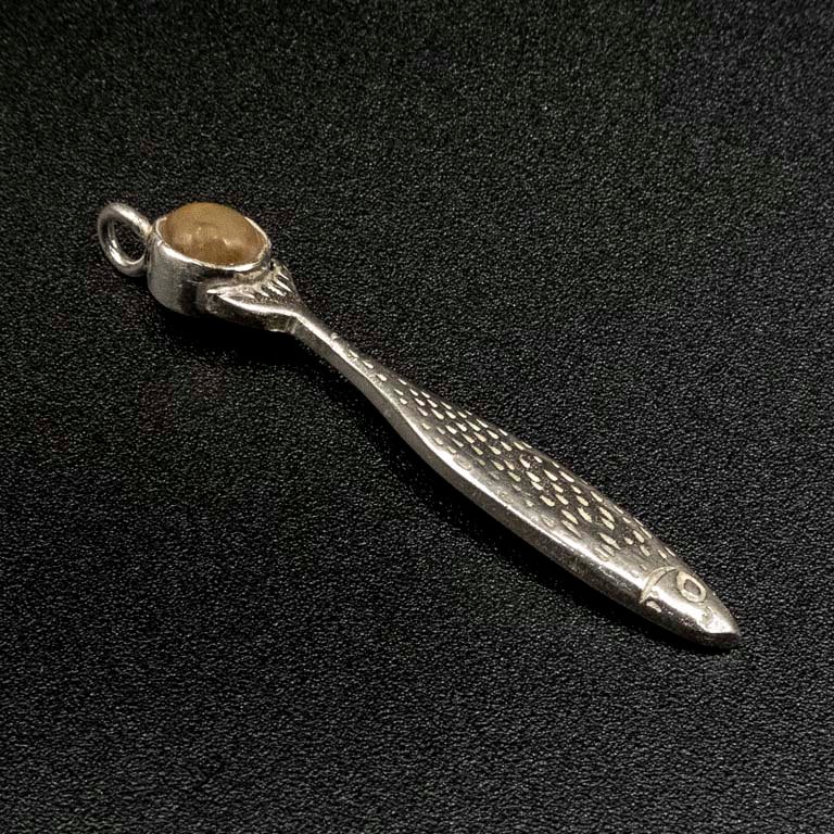 Colgante de Plata 950 con Cuarzo Rutilo