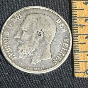 Lote siguiente: Moneda de Plata Belga 5 Francos de 1870
