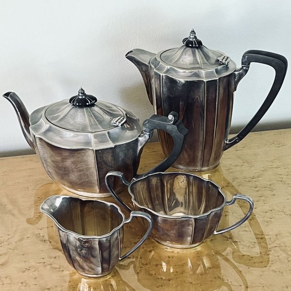 Servicio de té inglés antiguo en plata EPNS - imagen 2