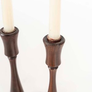 Par de Candeleros de Madera Estilo Nórdico - imagen 2