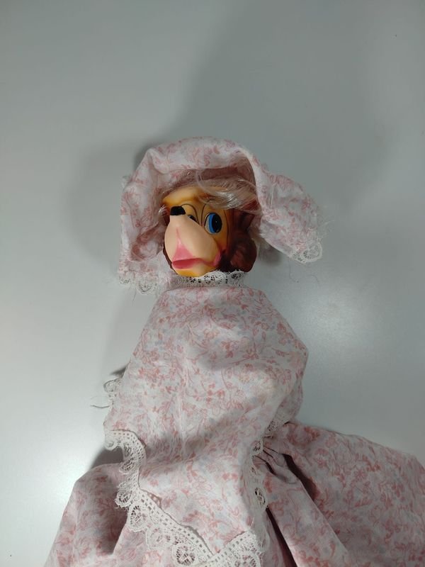 Muñeco vintave triple personaje de caperucita roja, lobo y abuelita - imagen 3