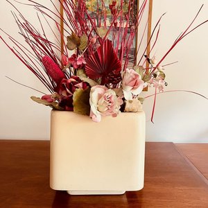 3 Macetones con Arreglos Florales Sintéticos de Interior - imagen 3