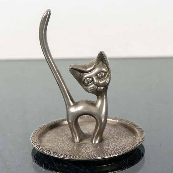 Despojador de Metal con Figura de Gato Estilizado - imagen 1
