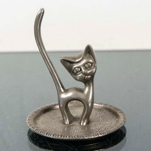 Despojador de Metal con Figura de Gato Estilizado - imagen 1