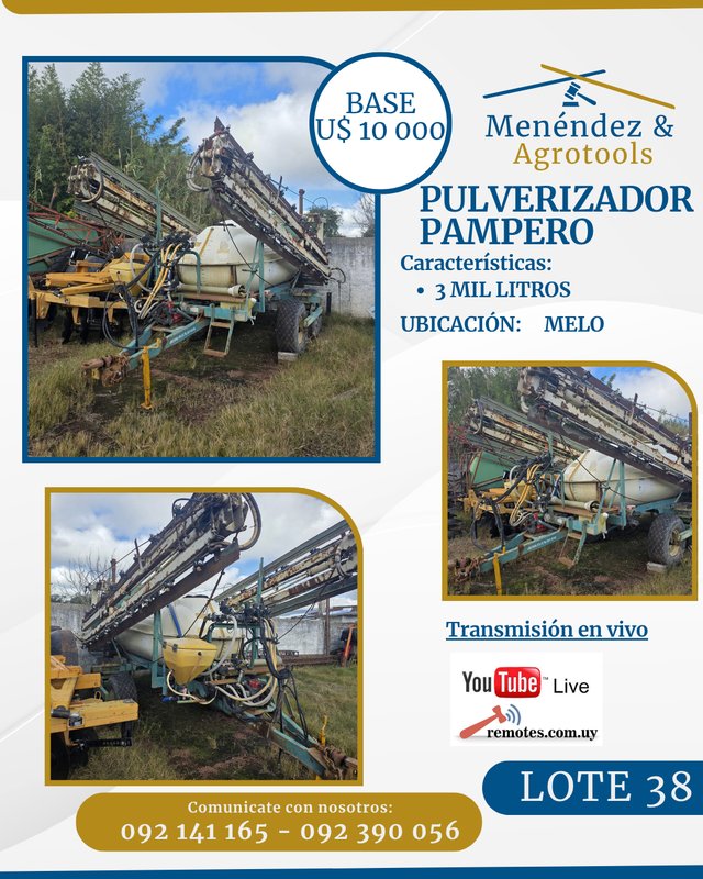Pulverizador Agrícola Pampero con Tanque