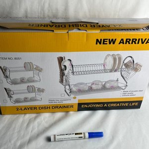 Escurridor de Platos de Acero Inoxidable de 2 Niveles - imagen 2